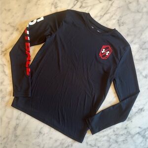 Under Armour Heatgear Black Long Sleeve T-shirt - Youth Large